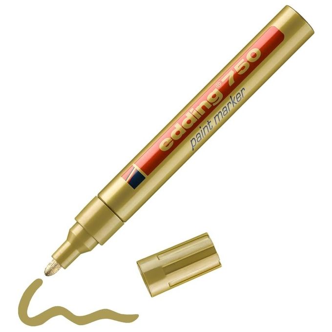 Edding 4-750053 Marcatore a Vernice 750 Punta Conica 2-4mm Oro
