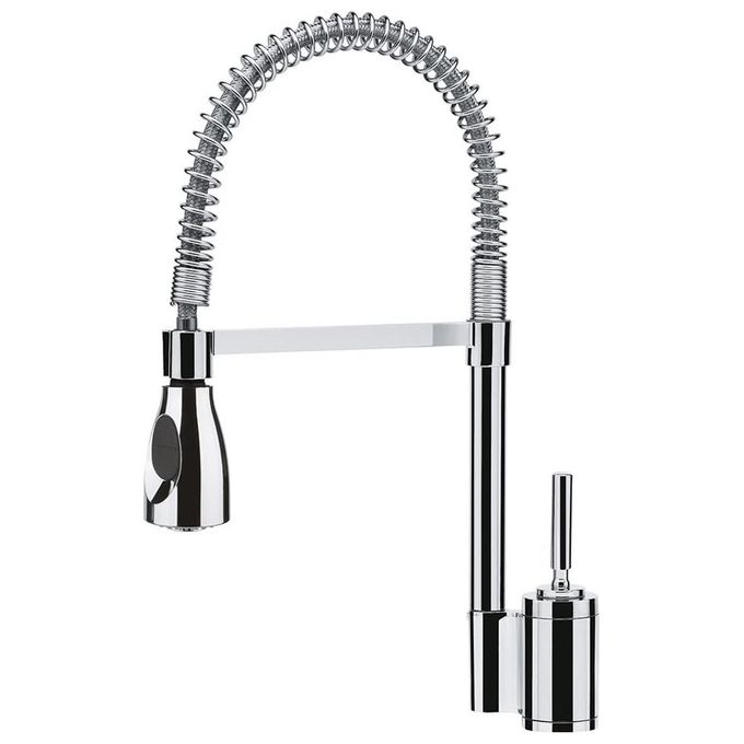 Franke 115.0029.591 Joy Cocktail PRO Miscelatore monocomando con doccetta orientabile a doppio getto ed estraibile Cromato