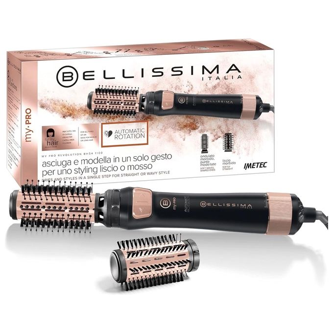 Imetec Bellissima My Pro Revolution BHS4 1100 Spazzola ad Aria Calda 1000 W Rivestimento in Ceramica