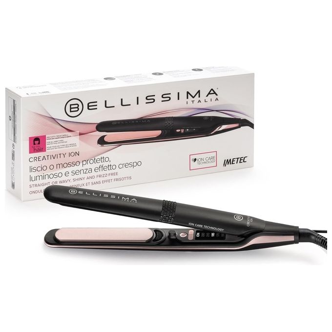 Imetec Piastra per Capelli Bellissima Creativity Ion Matt Black