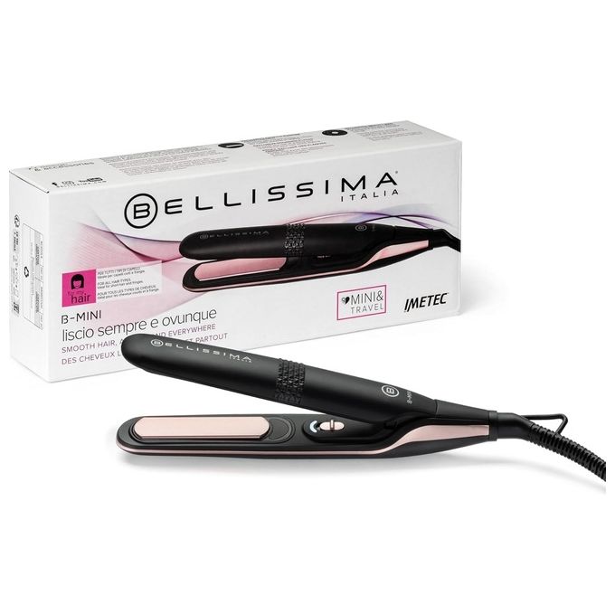 Imetec Piastra Capelli Bellissima B Mini Matt Black and Metallic Rose