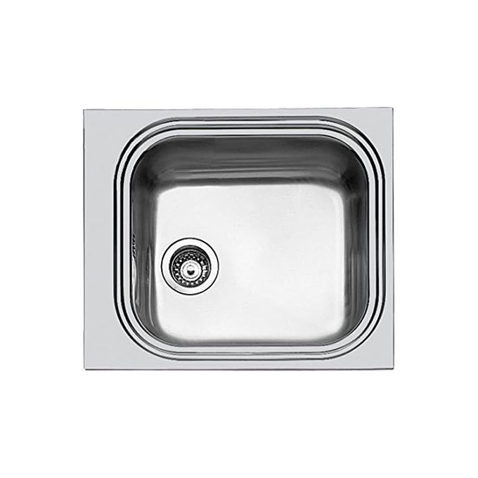 Foster 1511 002 Big Bowl Lavello Acciaio Inox spazzolato da Incasso Sopratop 1 Vasca con Scarico a  Destra 59x50cm
