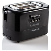 Ariete 159 Toastime - Tostapane arancione con pinze. 2 Fette 9 Livelli di doratura 700W Nero