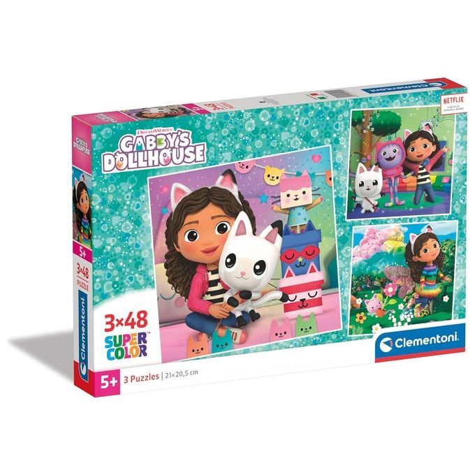 Clementoni Puzzle 48 Pezzi Gabby's Dollhouse Tris Supercolor