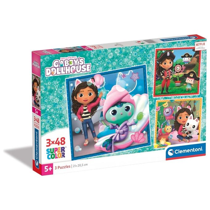 Clementoni Puzzle 48 Pezzi Gabby's Dollhouse Tris Supercolor