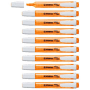 STABILO Swing Cool 275-54 - Evidenziatore fluorescente arancione, punta bisellata 1-4 mm, formato tascabile con clip, confezione da 10 pezzi