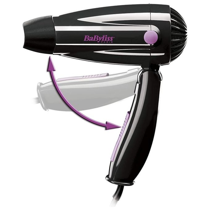 BaByliss 5250E Voyage Asciugacapelli da Viaggio con Manico Pieghevole 1200 W