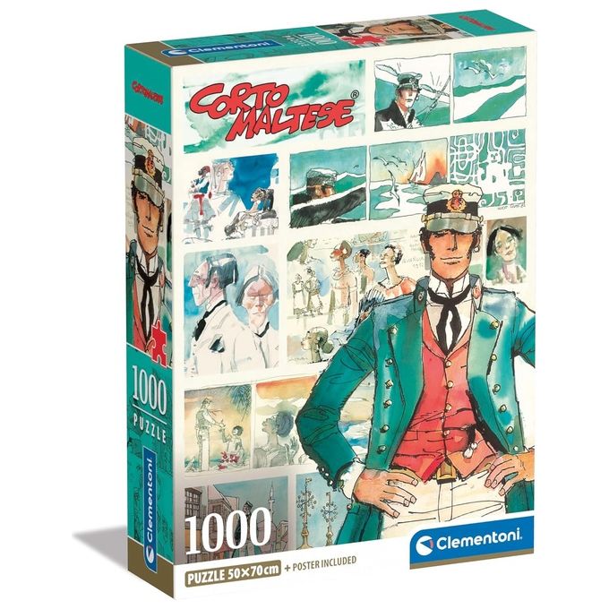 Clementoni Puzzle Corto Maltese con Poster Incluso 1000 Pezzi