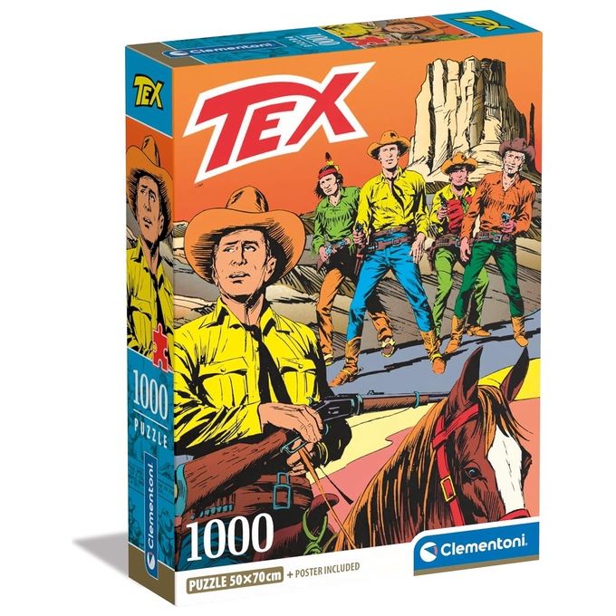 Clementoni Puzzle Tex con Poster Incluso 1000 Pezzi