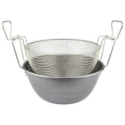 Friggitrice con cestello in ferro spazzolato Cm 36