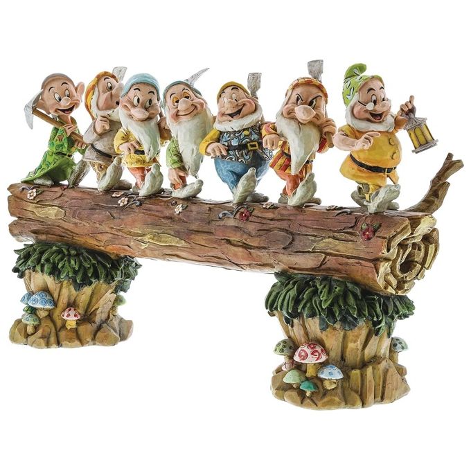 Disney Traditions Biancaneve e i Sette Nani sul Tronco