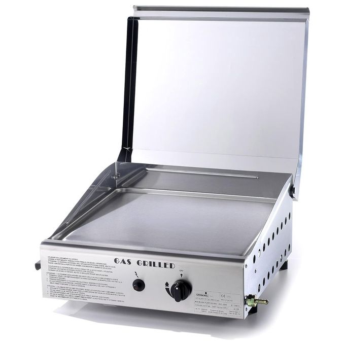 Ompagrill Piastra Di Cottura Plancha Singola a Gas Inox