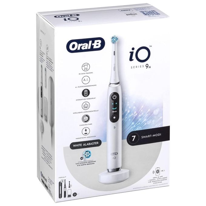 Braun Oral-B Spazzolino Elettrico Series 9N Bianco Alabastro JAS22