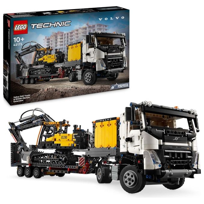Lego Technic Autocarro Volvo FMX Ed Escavatore Elettrico EC230