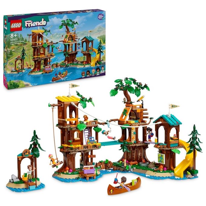 LEGO Friends La Casa sull'Albero al Campo Avventure Gioco Educativo per Bambine e Bambini da 8 Anni con Casa da Costruire 5 Mini Bamboline e 5 Animali Giocattolo Idea Regalo di Compleanno 42631