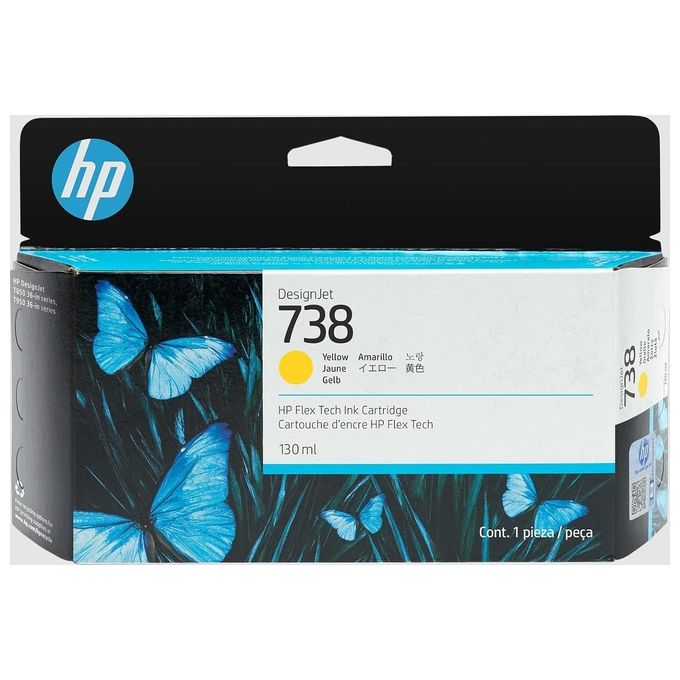 HP Cartuccia d'Inchiostro Giallo DesignJet 738 130ml