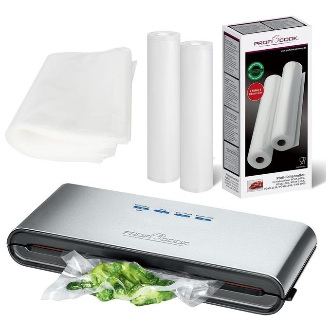 ProfiCook PC-VK 1080 Strumento per Sottovuoto Nero-Acciaio Inossidabile