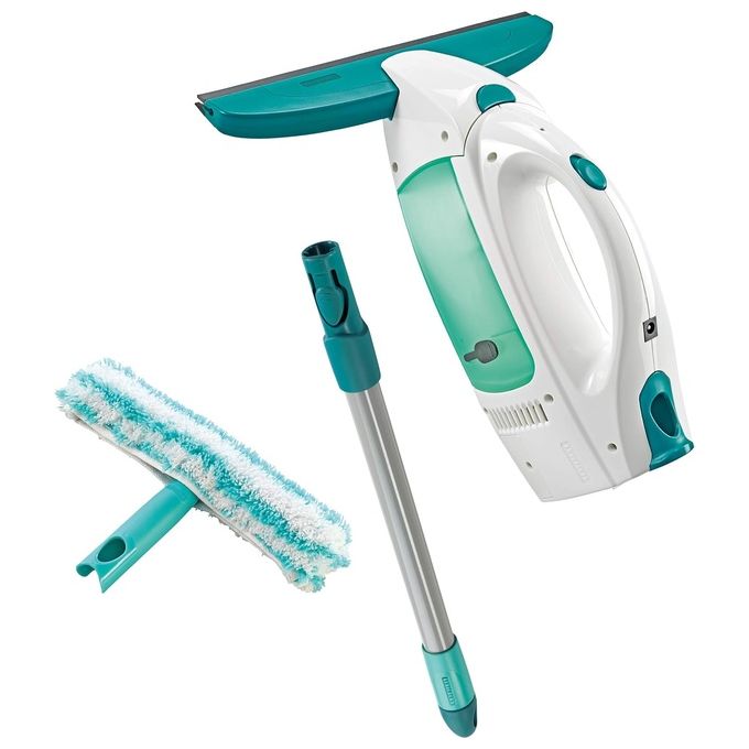 Leifheit Dry and Clean Set Lavavetri Elettrico con Manico e Washer Finestre