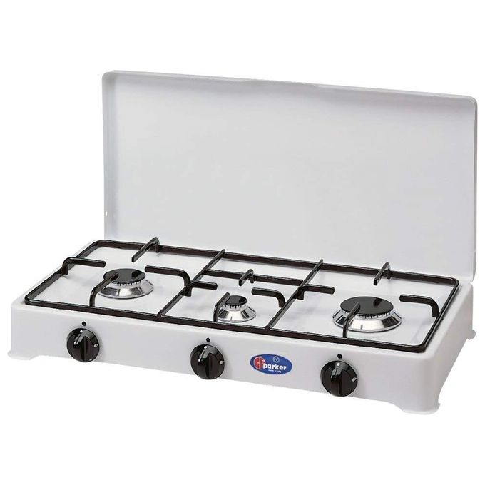 Parker 5328GPSM Fornello a 3 Fuochi Alimentazione Metano con Valvola di Sicurezza per Uso Interno