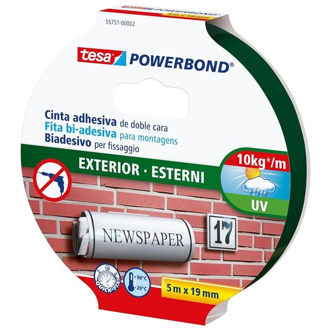 Tesa Nastro Biad Per Esterni 5m:19mm