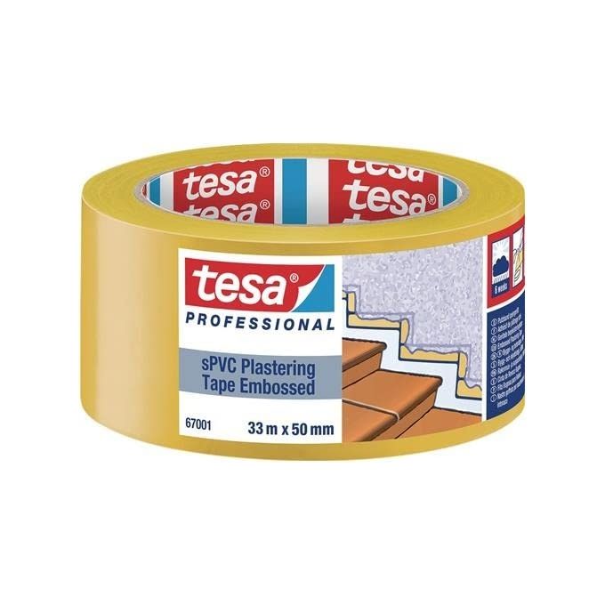 Tesa Nastro per Intonaco sPVC 33mtx50mm Groffato Giallo