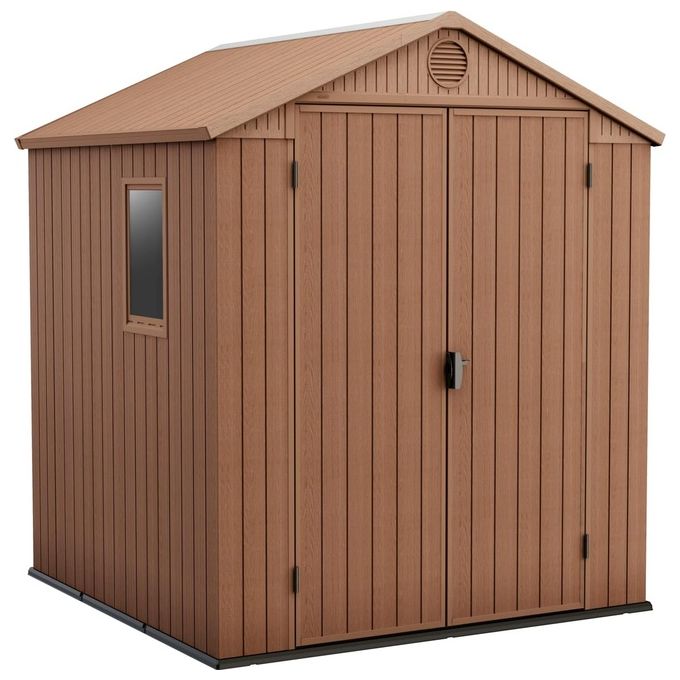 Keter Casetta Da Giardino In Resina Darwin 6x6 Marrone 190x183x221h