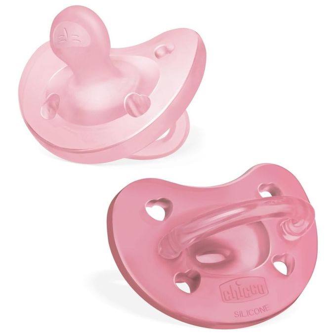 Chicco Gommotto Physioforma 2 Pezzi Bimba Soft 6-16m Rosa e Fucsia