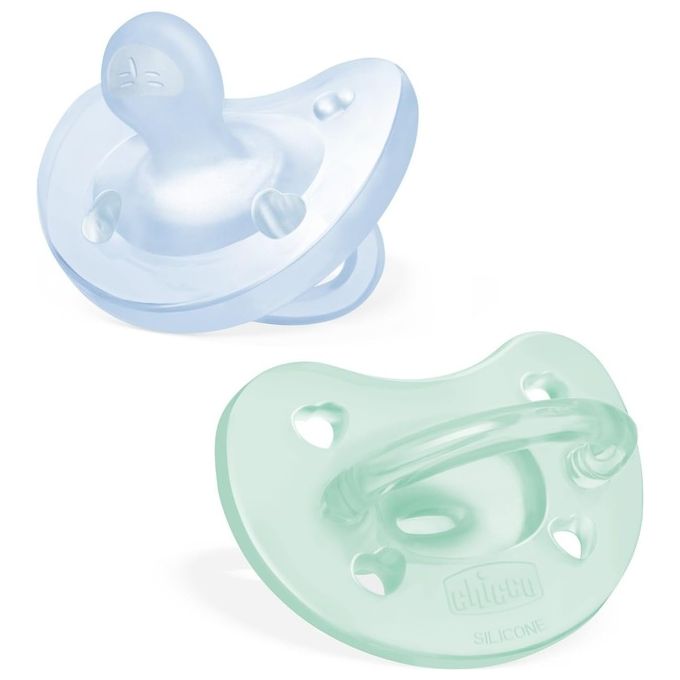 Chicco Gommotto Chicco Physioforma 2 Pezzi Bimbo Soft 2-6m Verde e Azzurro