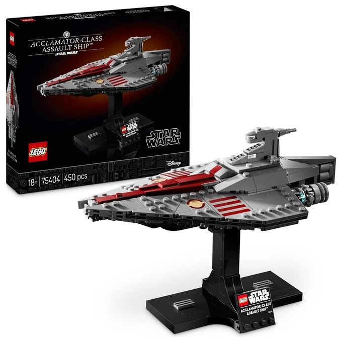 LEGO Star Wars 75404 Nave d'Assalto Classe Acclamator, Modellino da Costruire di Astronave da Collezione con Supporto, Idea Regalo di Compleanno per Adulti, Uomo, Donna e Fan dell'Attacco dei Cloni