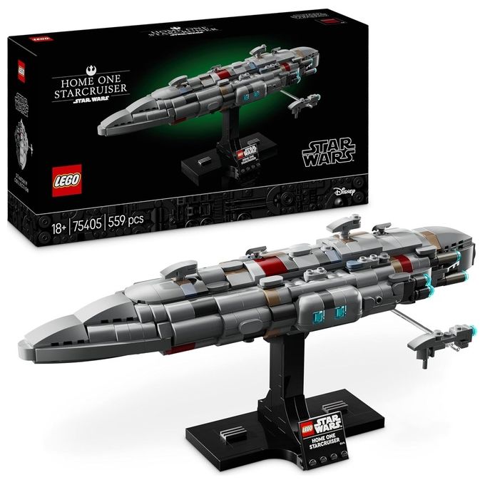 LEGO Star Wars 75405 - Home One Starcruiser, Set da Costruzione con Sala Comando, Hangar e Minifigure, Eta' 10+