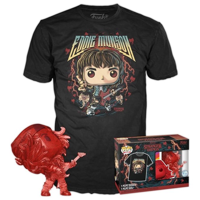 Funko Pop! Tee  Pop Stranger Things Hunter Eddie W guitar L