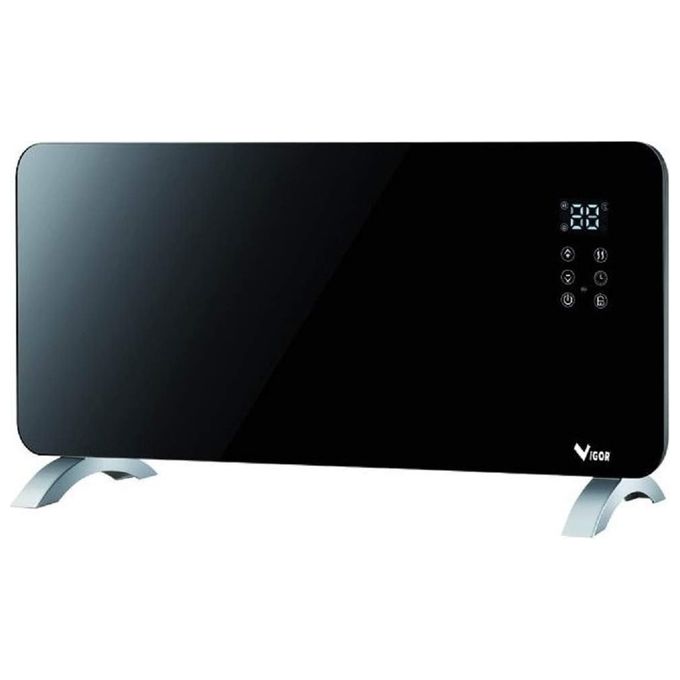 Vigor-Blinky Pannelli Riscaldanti Nerone Vetro Nero 2000W