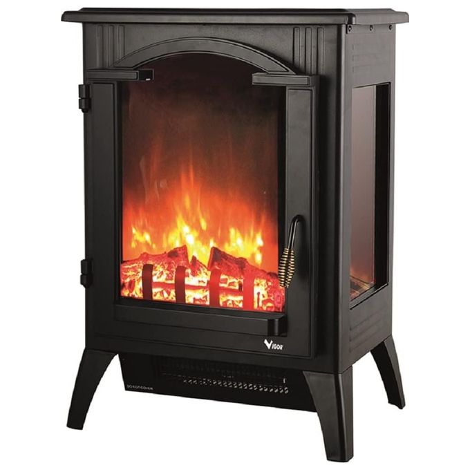 Vigor Stufa Elettrica Vatra Caminetto 2000 Watt
