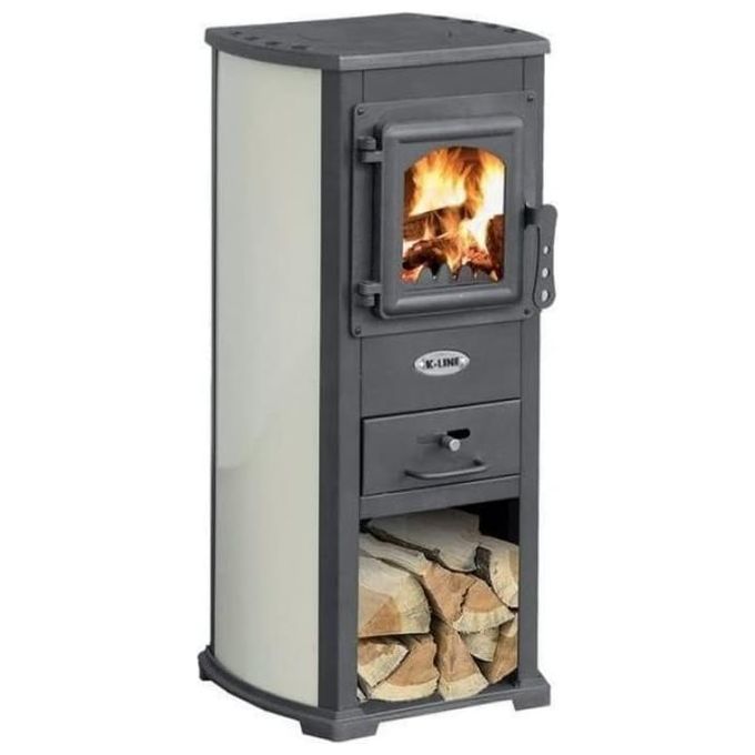 K-Line Stufa Karma Beige 7kW Potenza per Riscaldamento fino a 140 m³