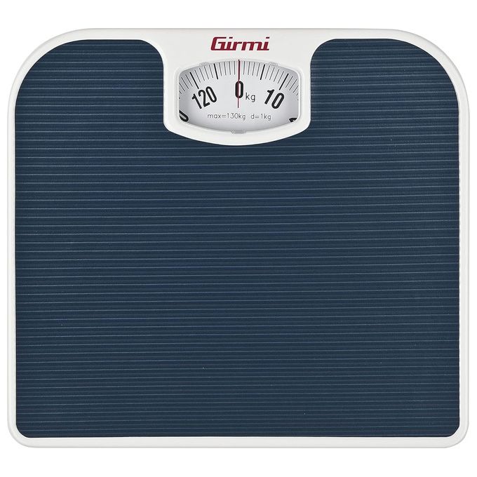 Girmi BP02 Bilancia Pesapersone Meccanica Portata 130Kg Pedana Antiscivolo Blu