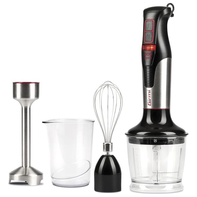 Girmi MX39 Mixer a Immersione con Kit 800 Watt 4 Lame Fusto 19cm
