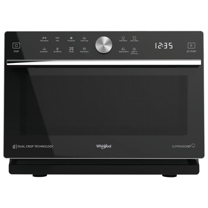 Whirlpool MWSC 933 SB Forno a Microonde Combinato 33 Litri 900W Nero e Argento con Funzione Grill e Utilizzo Intuitivo