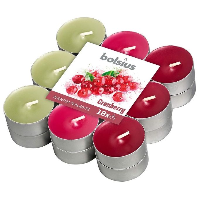 Bolsius Candela Tealight Frutti Rossi 18 Pezzi