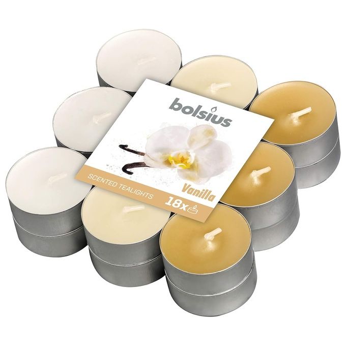 Bolsius Candela Tealight Vaniglia 18 Pezzi