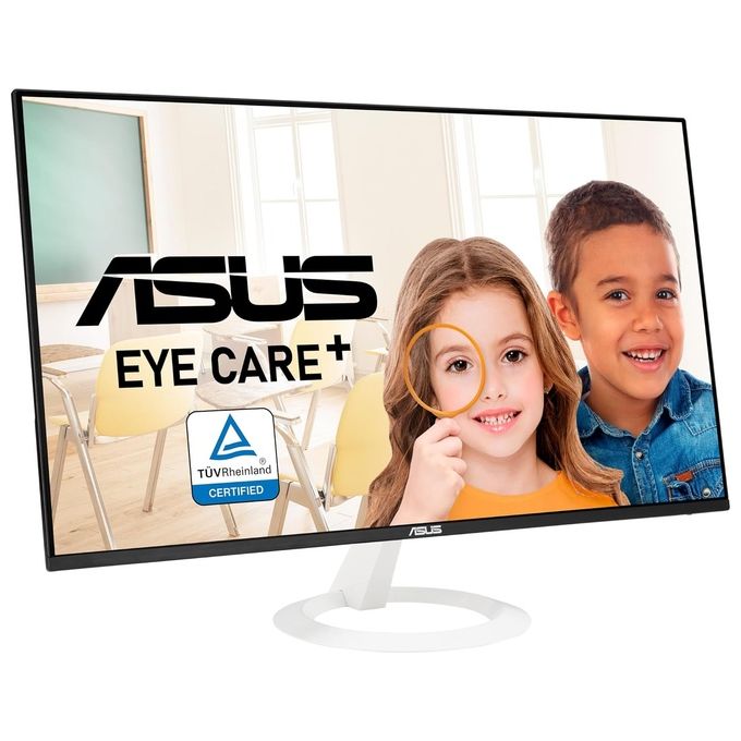 ASUS Monitor Eye Care VZ27EHF-W 27 Pollici Full HD 1920x1080 IPS Frameless 100 Hz Adaptive-Sync Risposta 1 ms HDMI Filtro Luci Blu Antisfarfallio Nero