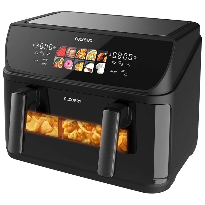 Cecotec CecofryeGrill Duoheat 10000 Friggitrice 10 Litri 2800W Doppia Temperatura 10 Programmi Nero