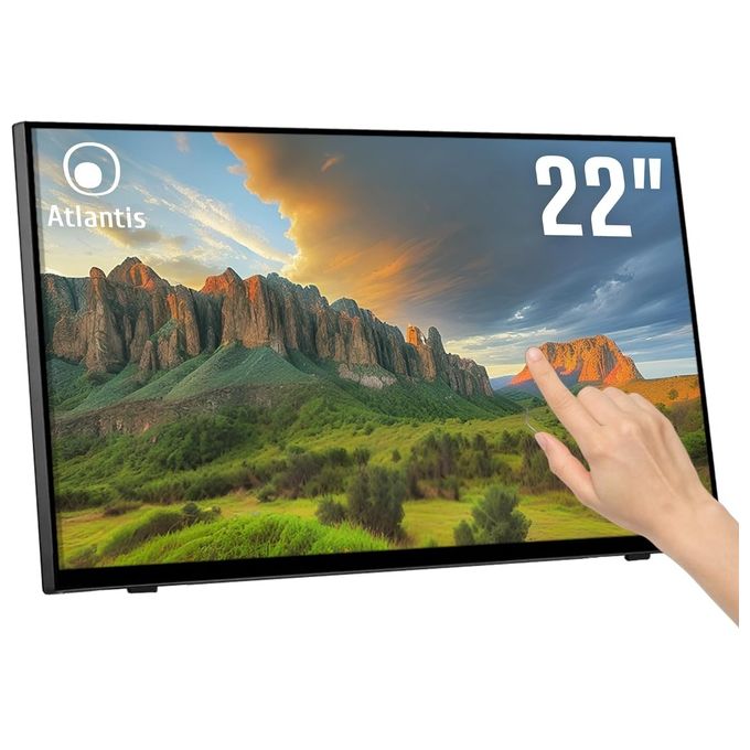 Atlantis Land A05-T22A-VHDM Monitor Pc 21.4'' 1920x1080 Pixel Full Hd LED Touch Screen Nero