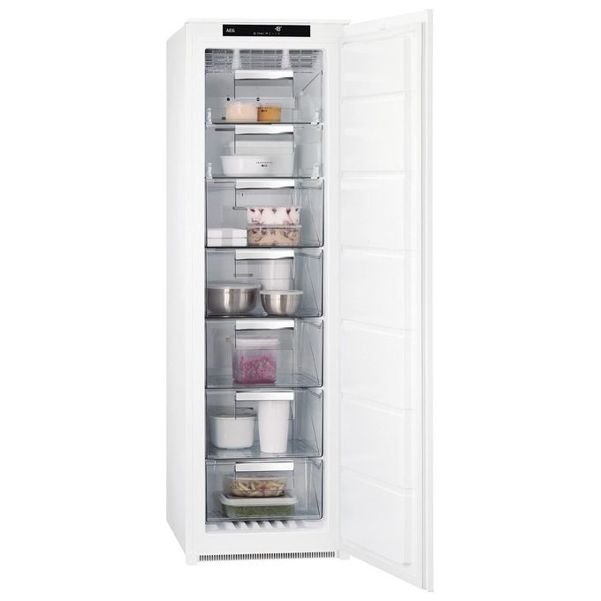 AEG ABE818F6NS - Congelatore Verticale da Incasso 204 L, 177 cm, Classe F, 39 dB, No Frost, Frostmatic, Allarme Porta, Bianco