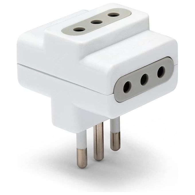 Velamp ADAPT-3-10A Adattatore Triplo con 3 Prese Spina 10A