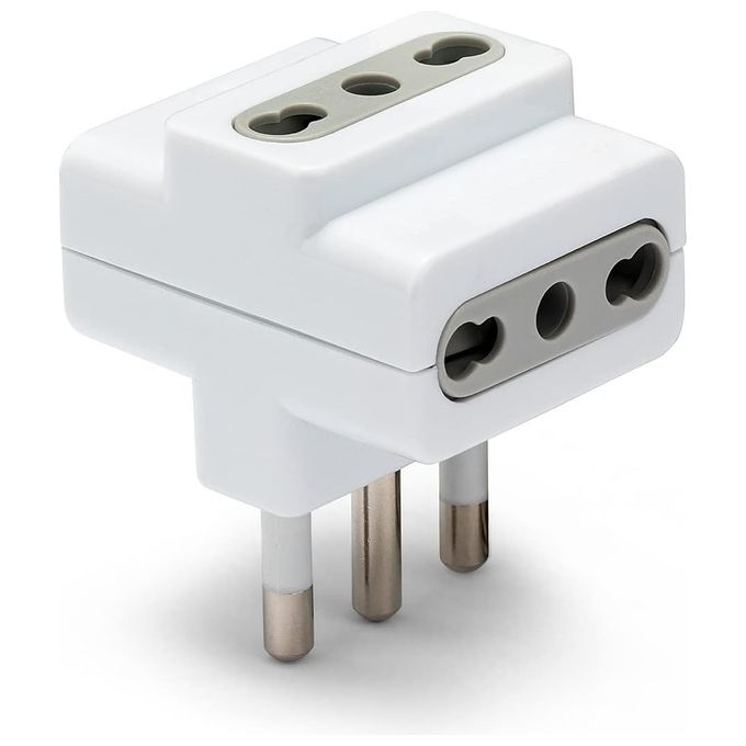 Velamp ADAPT-3-16A Adattatore Triplo con 3 Prese Bipasso 10-16 A E Spina 16