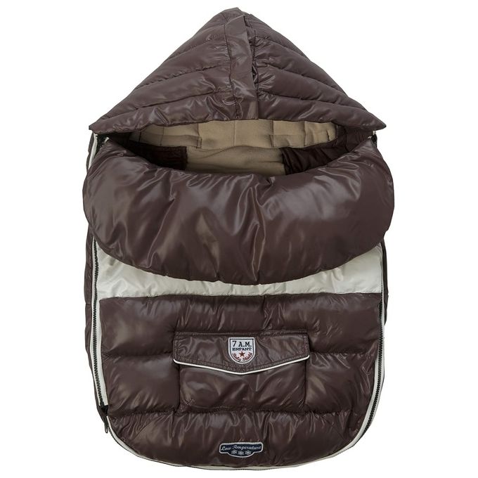7AM ENFANTS Sacco Invernale Baby Shield – Coprigambe Termico per Passeggini, Colore Marron Glacé, Alta Protezione Termica e Vento