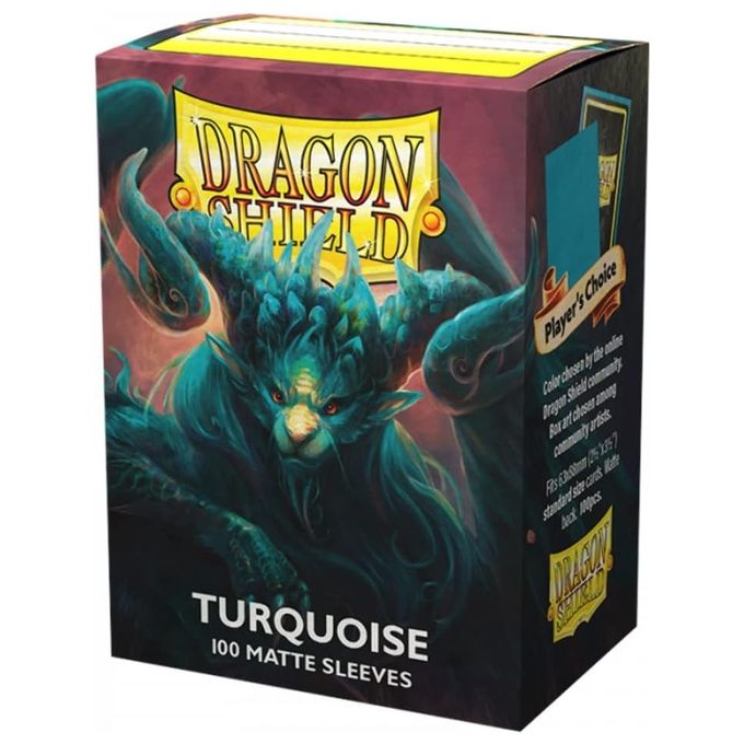 Dragon Shield Bustine Standard Matte Turquoise Atebeck 100 Pezzi