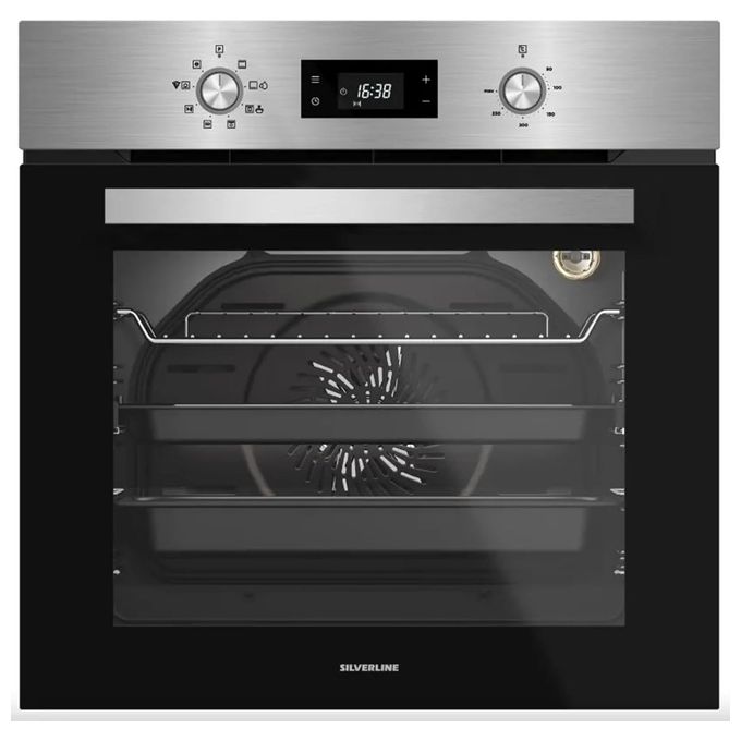 SILVERLINE BO6504X02 Forno elettrico da incasso Capacita' 72 Litri Classe energetica A 8 programmi 3D Airmove 60 cm Nero