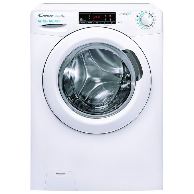 Candy CSO44 1285TE-2-S Smart Pro Lavatrice Slim Carica Frontale Classe energetica D Capacita' di carico 8 Kg Centrifuga 1200 giri Profondita' 47 cm Wi-Fi + Bluetooth
