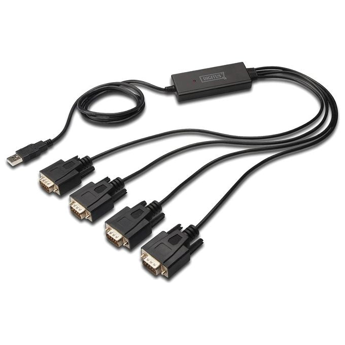 Digitus Cavo Adattatore Digitus Da Usb 2.0 A 4 Porte Seriali 9 Poli Rs232